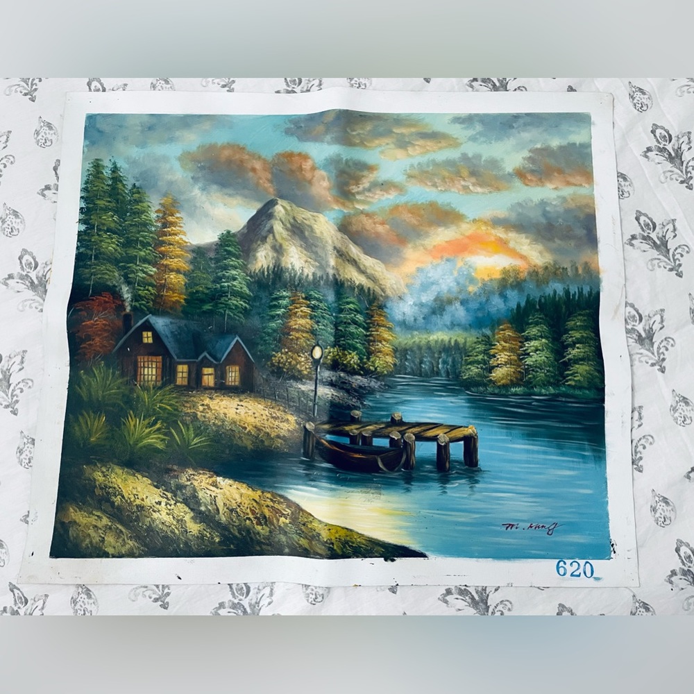 Unframed painting on Canvas by M King